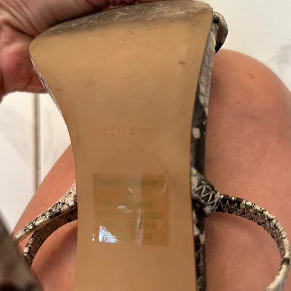 Steve Madden Heels - Size 10 - Bright Orange & Snakeskin - Picture 8 of 8